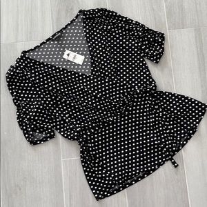 Express Flutter Peplum Top